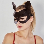 Коричневая кожаная маска  Кошечка - Sitabella - купить с доставкой в Архангельске