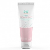 Лубрикант на водной основе Vibe Sensation с клубничным вкусом и легким вибрирующим эффектом - 50 гр. - INTT - купить с доставкой в Архангельске