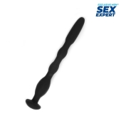 Черный силиконовый уретральный стимулятор - 10 см. - Sex Expert - купить с доставкой в Архангельске