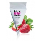 Съедобное согревающее массажное масло Love Me Tender Strawberry с ароматом клубники - 10 мл. - Love to Love - купить с доставкой в Архангельске