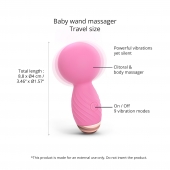 Розовый мини-wand вибратор Itsy Bitsy Mini Wand Vibrator - Love to Love
