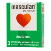 Презервативы анатомической формы Masculan Anatomic - 3 шт. - Masculan - купить с доставкой в Архангельске