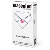 Ультрапрочные презервативы Masculan Ultra Safe Black - 10 шт. - Masculan - купить с доставкой в Архангельске