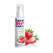 Съедобное согревающее массажное масло Love Me Tender Strawberry с ароматом клубники - 100 мл. - Love to Love - купить с доставкой в Архангельске