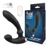 Черный вибромассажер простаты Sex Expert - 14,5 см. - Sex Expert - в Архангельске купить с доставкой