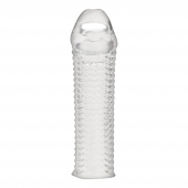 Текстурированная насадка на пенис Clear Textured Penis Enhancing Sleeve Extension - 16,5 см. - BlueLine - в Архангельске купить с доставкой
