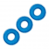 Комплект из трех голубых колец для эрекции 3-Pack Ultra-Stim Stretch Cock Rings - BlueLine - в Архангельске купить с доставкой