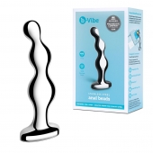 Стальной анальный фаллоимитатор для простаты Stainless Steel Anal Beads - 13 см. - b-Vibe - в Архангельске купить с доставкой