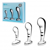 Набор из 3 стальных стимуляторов простаты Stainless Steel P-spot Training Set - b-Vibe - в Архангельске купить с доставкой