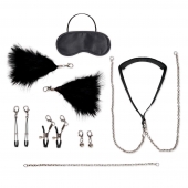 Большой эротический набор из 12 предметов Interchangeable Collar   Nipple Clips Set - Lux Fetish - купить с доставкой в Архангельске