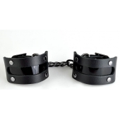 Чёрные наручники с вставкой «Пятница» - Sitabella - купить с доставкой в Архангельске