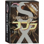 Суженные к основанию презервативы Sagami Xtreme COBRA - 3 шт. - Sagami - купить с доставкой в Архангельске