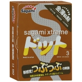 Презервативы Sagami Xtreme FEEL UP с точечной текстурой и линиями прилегания - 3 шт. - Sagami - купить с доставкой в Архангельске