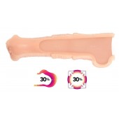 Телесная фантазийная насадка на член Cock Sleeve Size L - KOKOS - в Архангельске купить с доставкой