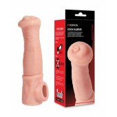 Телесная фантазийная насадка на член Cock Sleeve Size L - KOKOS - в Архангельске купить с доставкой
