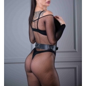 Черный кожаный пояс Sex Game - БДСМ Арсенал - купить с доставкой в Архангельске