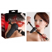 Чёрный силиконовый кляп-фаллос Bad Kitty - Orion - купить с доставкой в Архангельске