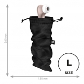 Черный мешочек для хранения игрушек Treasure Bag L - Satisfyer - купить с доставкой в Архангельске