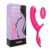 Розовый поясной вибратор с пультом ДУ - I-MOON - купить с доставкой в Архангельске