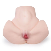 Телесный мастурбатор-полуторс с двумя функциональными отверстиями - вагиной и анусом - Tokyo Style - в Архангельске купить с доставкой