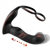 Черный вибромассажер простаты с эффектом фингеринга - 16 см. - Secwell - в Архангельске купить с доставкой