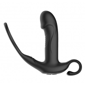 Черный пульсирующимй массажер простаты с вибрацией и пультом ДУ - 17,1 см. - Secwell - в Архангельске купить с доставкой