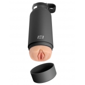 Серый мастурбатор в виде бутылки F*ck Flask - Pipedream - в Архангельске купить с доставкой