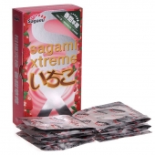 Презервативы Sagami Xtreme Strawberry c ароматом клубники - 10 шт. - Sagami - купить с доставкой в Архангельске