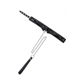 Черный кожаный ошейник-воротник с поводком - Pecado - купить с доставкой в Архангельске