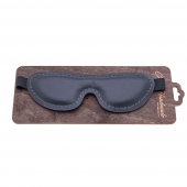 Черная мягкая закрытая маска из натуральной кожи - Crazy Handmade - купить с доставкой в Архангельске