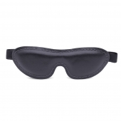 Черная мягкая закрытая маска из натуральной кожи - Crazy Handmade - купить с доставкой в Архангельске