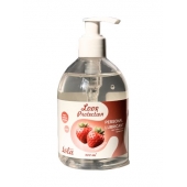 Лубрикант на водной снове Love Protection Strawberry с ароматом клубники - 300 мл. - Lola Games - купить с доставкой в Архангельске