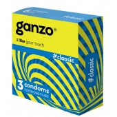 Классические презервативы с обильной смазкой Ganzo Classic - 3 шт. - Ganzo - купить с доставкой в Архангельске