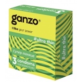 Ультратонкие презервативы Ganzo Ultra thin - 3 шт. - Ganzo - купить с доставкой в Архангельске