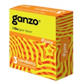 Ароматизированные презервативы Ganzo Juice - 3 шт. - Ganzo - купить с доставкой в Архангельске