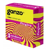 Презервативы с анестетиком для продления удовольствия Ganzo Long Love - 3 шт. - Ganzo - купить с доставкой в Архангельске