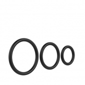 Набор из 3 чёрных колец различного диаметра - Baile - в Архангельске купить с доставкой