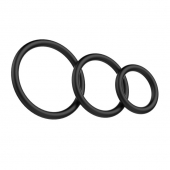 Набор из 3 чёрных колец различного диаметра - Baile - в Архангельске купить с доставкой