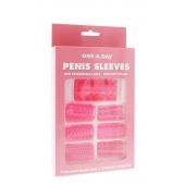 Набор из 7 розовых насадок на пенис ONE-A-DAY PENIS SLEEVES PINK - Seven Creations - в Архангельске купить с доставкой