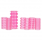 Набор из 7 розовых насадок на пенис ONE-A-DAY PENIS SLEEVES PINK - Seven Creations - в Архангельске купить с доставкой