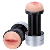 Двусторонний мастурбатор REALSTUFF 2 IN 1 HUMMER MOUTH   VAGINA - ротик и вагина - Dream Toys - в Архангельске купить с доставкой