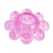 Розовое гелевое эрекционное кольцо-цветок - Toyfa Basic - в Архангельске купить с доставкой