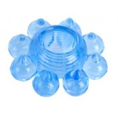 Голубая гелевая насадка-цветок - Toyfa Basic - в Архангельске купить с доставкой