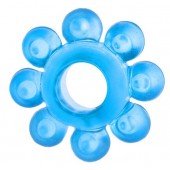 Голубая гелевая насадка-цветок - Toyfa Basic - в Архангельске купить с доставкой