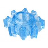 Голубая гелевая насадка-звезда - Toyfa Basic - в Архангельске купить с доставкой