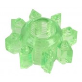 Зеленое эрекционное кольцо-звезда - Toyfa Basic - в Архангельске купить с доставкой