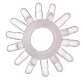 Прозрачное гелевое эрекционное кольцо с шипиками - Toyfa Basic - в Архангельске купить с доставкой