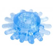 Голубая гелевая насадка с шипиками - Toyfa Basic - в Архангельске купить с доставкой