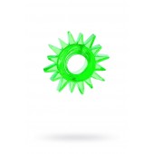 Зеленое эрекционное кольцо-солнце - Toyfa Basic - в Архангельске купить с доставкой
