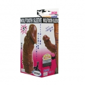 Коричневая насадка на пенис Wolftooth Sleeve - 13 см. - Baile - в Архангельске купить с доставкой